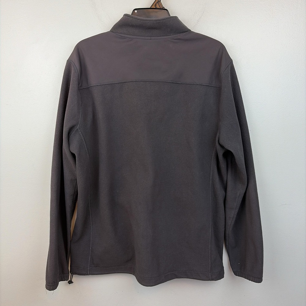Tek Gear Jacket Mens Large Gray Full Zip Fleece Stand Collar Casual Outerwear - Picture 2 of 8